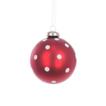 GLASS Spot Bauble Red