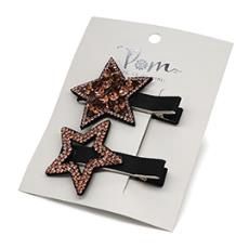 2pk Crystal Embellished Hair Clips