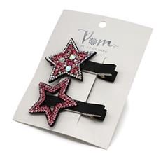 2pk Crystal Embellished Hair Clips