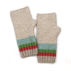 Striped Cuff Knitted Wristwarmers