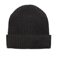 Rib Knitted Hat With Turn Up