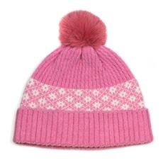 Panel Ribbed Winter Pompom Hat