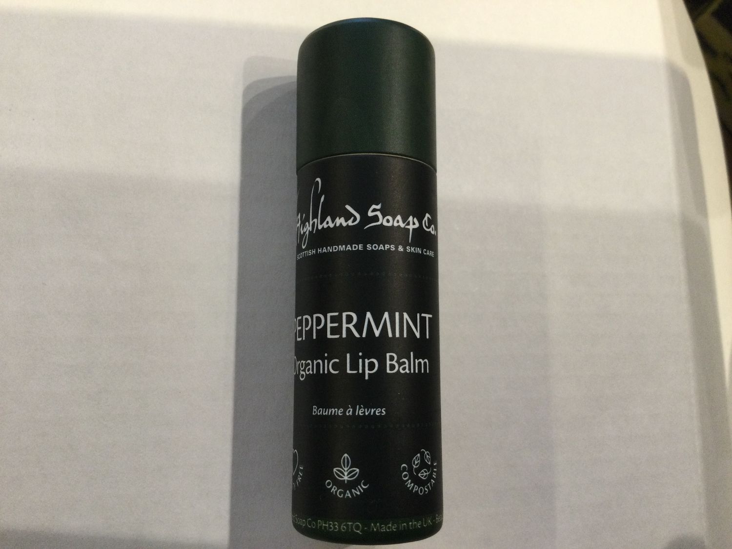 Organic Lip Balm, scent: Peppermint