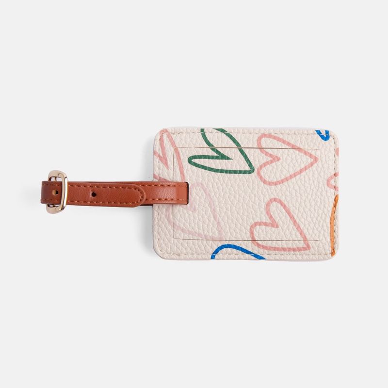 Outline Hearts Luggage Tag