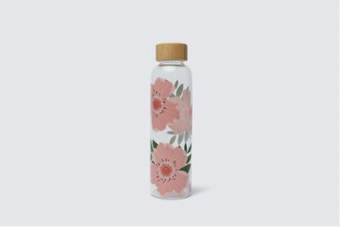 Glass Water Bottle, type: PinkRose