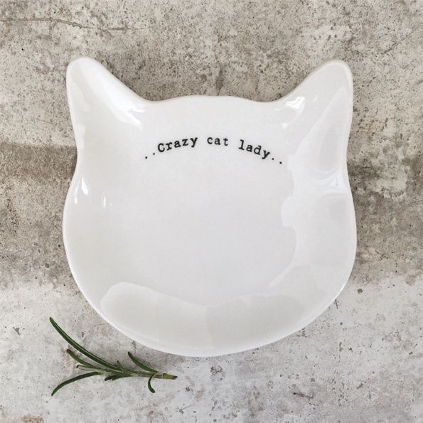 Wobbly Cat Dish - crazy cat lady