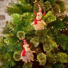 Reindeer Ball Hanger 2 Assorted