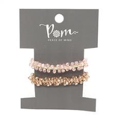 2 Pack Crystal Scrunchie Hairbands, type: Champagne