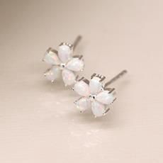 Sterling Silver Stud Earrings, type: FauxPearl