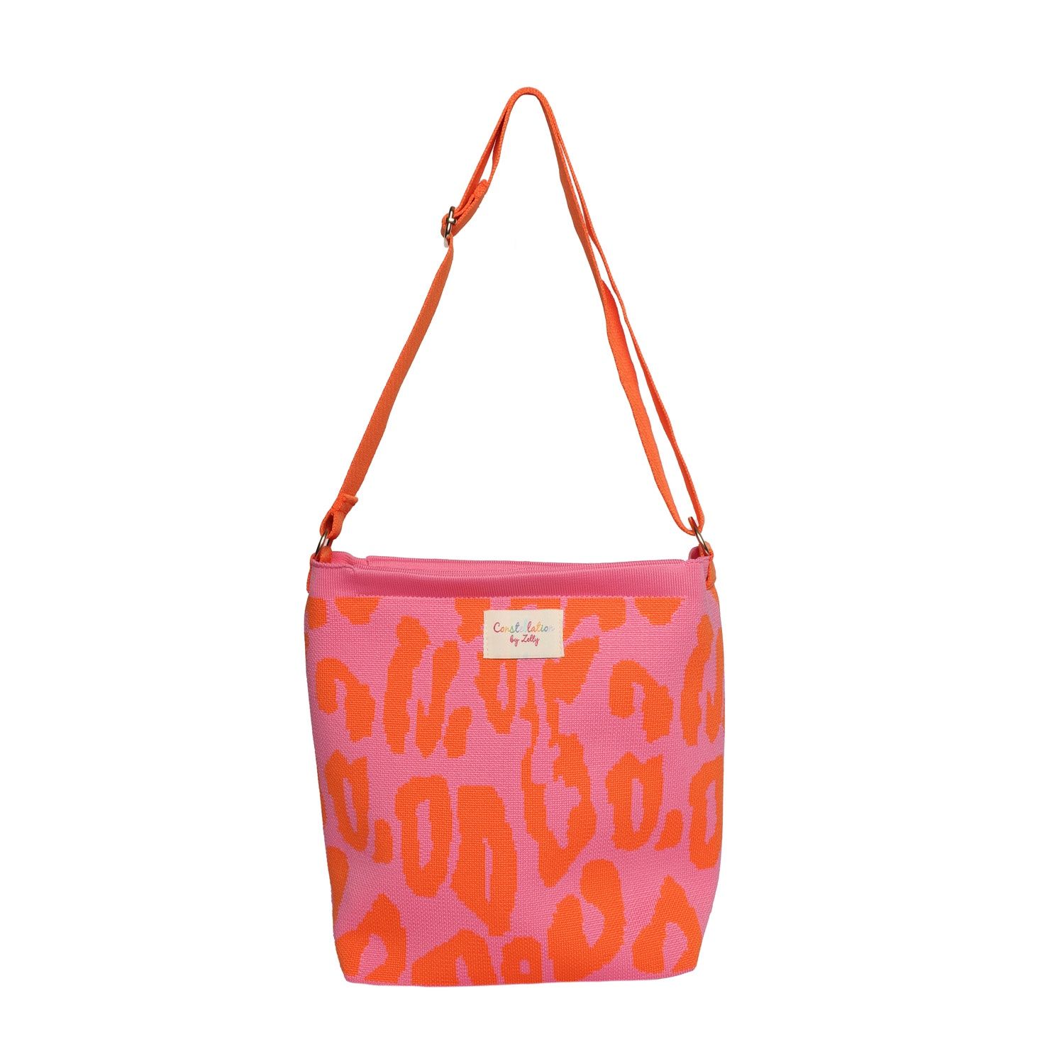 Woven Crossbody Bag, type: Pink/Orange