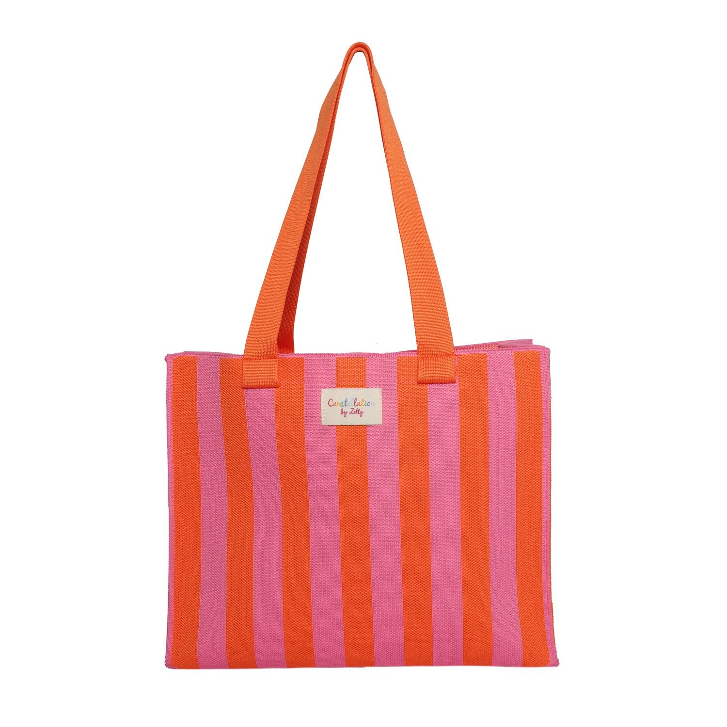 Constellation Woven Tote Bag, type: Medium Pink/Orange Stripe