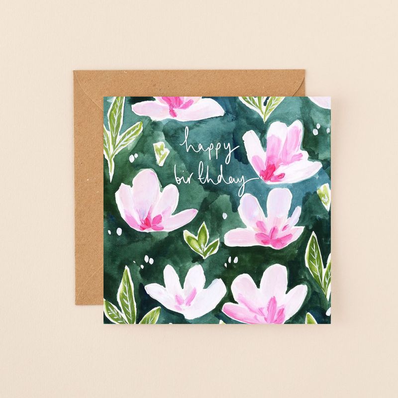 Magnolia Birthday Card