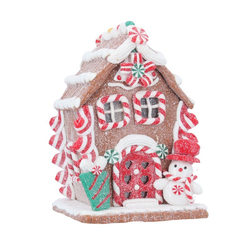 Small Gingerbread LED /Resin House Ornament