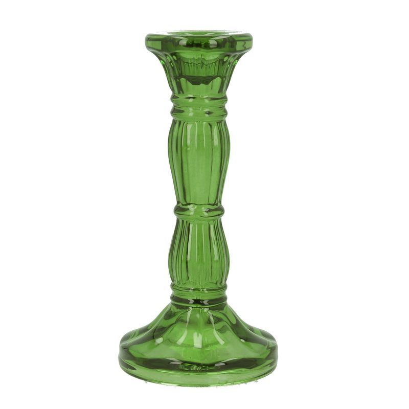 Christmas Coloured Glass Candlesticks