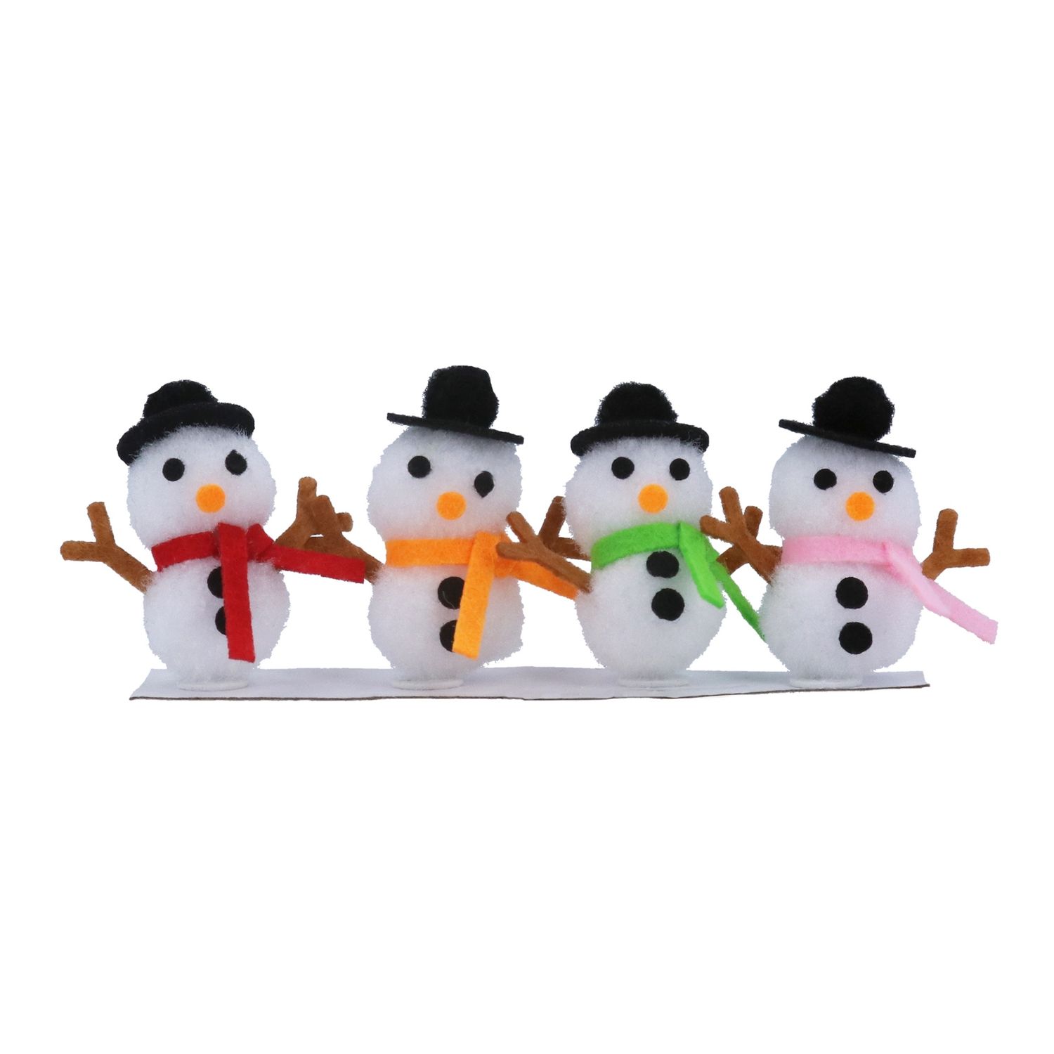 Box of 4 Chenille Christmas Characters, type: Snowmen