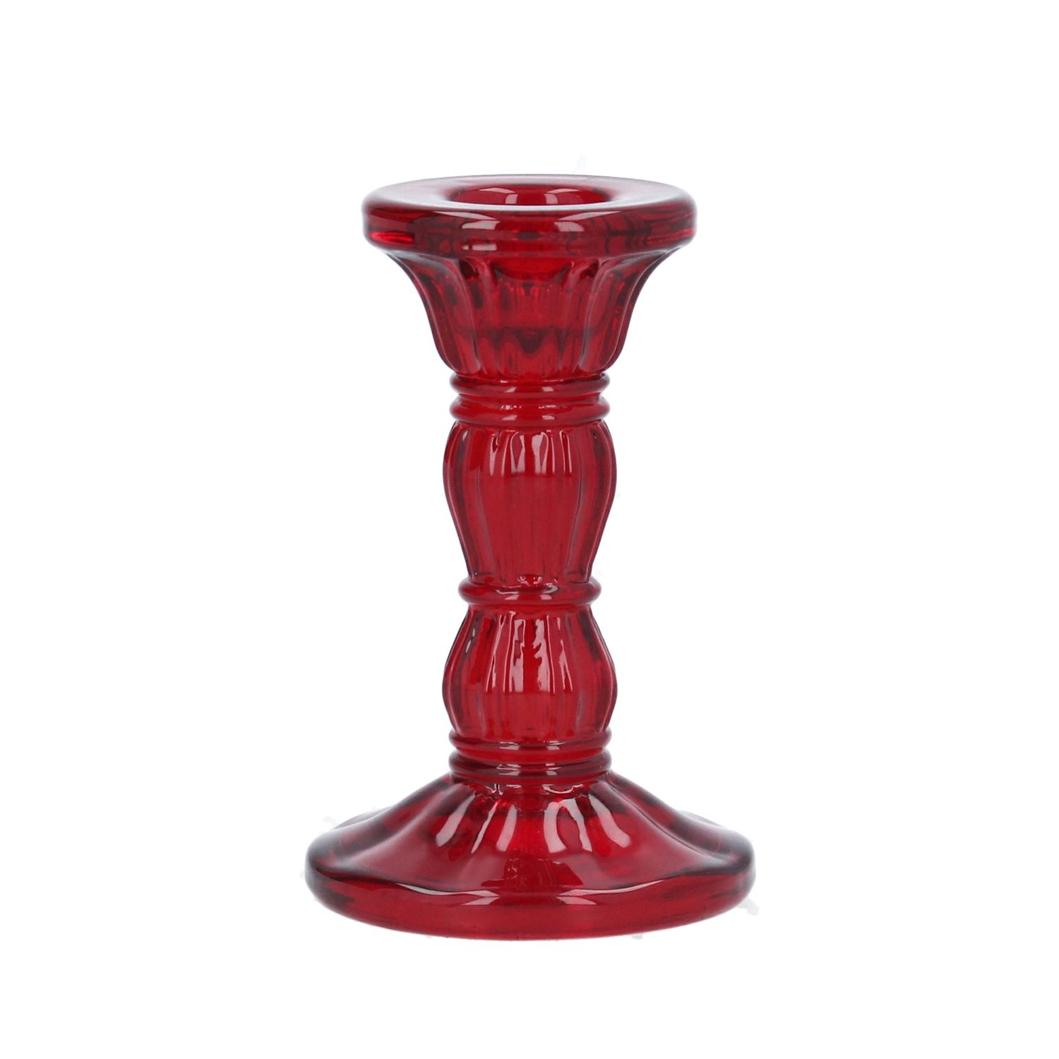 Christmas Coloured Glass Candlesticks, type: Red Small