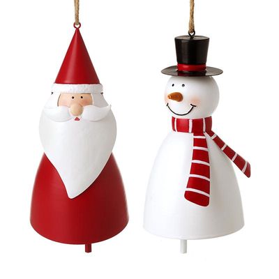 Santa and Snowman Bell Hangers
