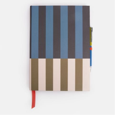 Stripe Slim Casebound Notebook and Pen