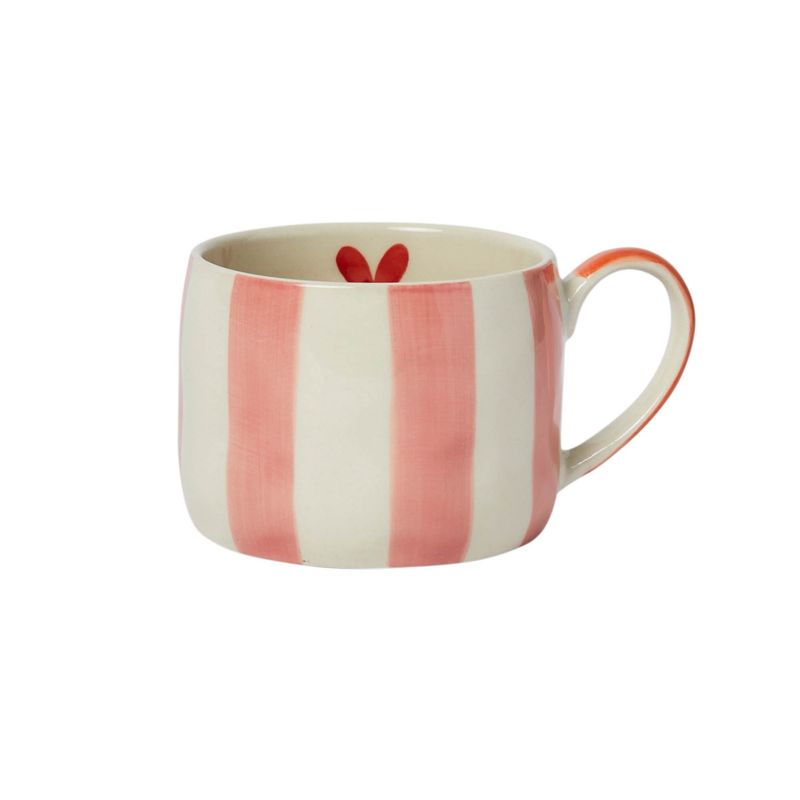 Mabel Stripes and Heart Stoneware Mug