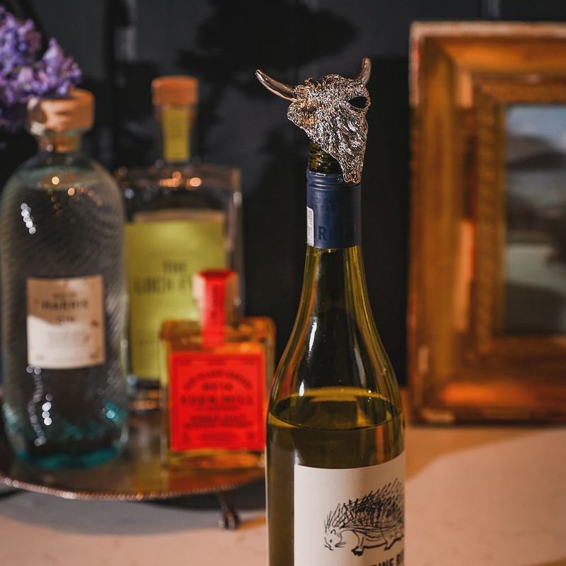 Wine Bottle Pourer - Highland Cow