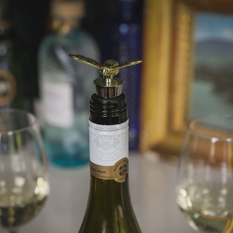 Bottle Stopper- Gold Bee