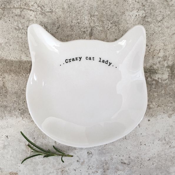 Wobbly Cat Dish - crazy cat lady