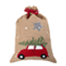 Artebene Jute Christmas Gift Sack, Pattern: XL Car with Tree