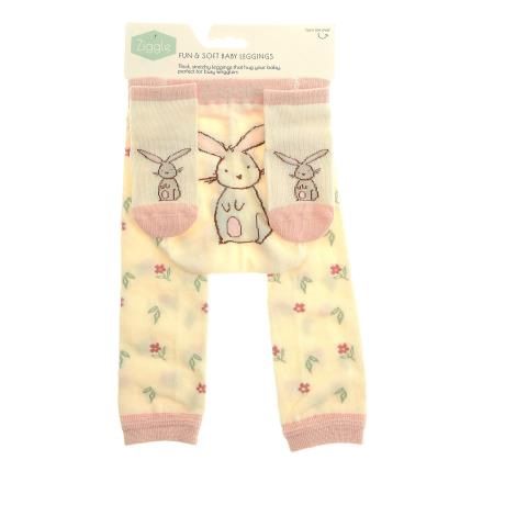 Leggings for Babies, Size: 0-6 months, Style: Bunnies Cream