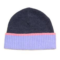 POM Beanie, Style: Indigo With Lilac/pink Trim