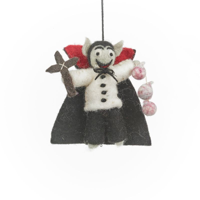 Handmade Felt Dracula the Vampire Hanging Decoration