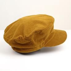 Corduroy Baker Boy Hat, Colour: Mustard
