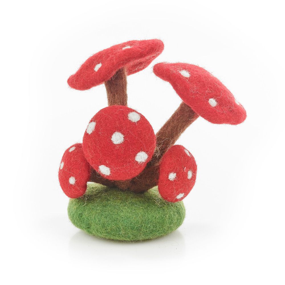 Handmade Felt Woodland Toadstool Stump