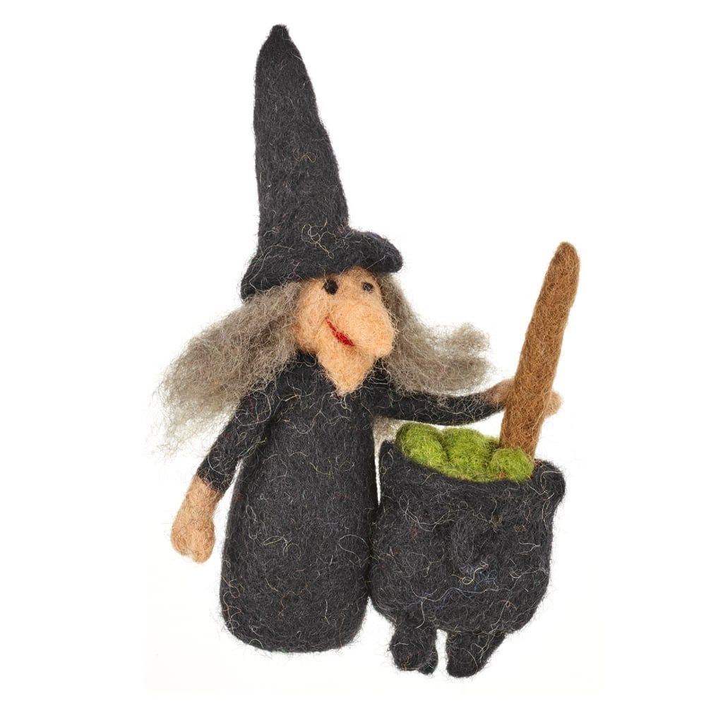 Handmade Wanda the Witch Halloween Decoration