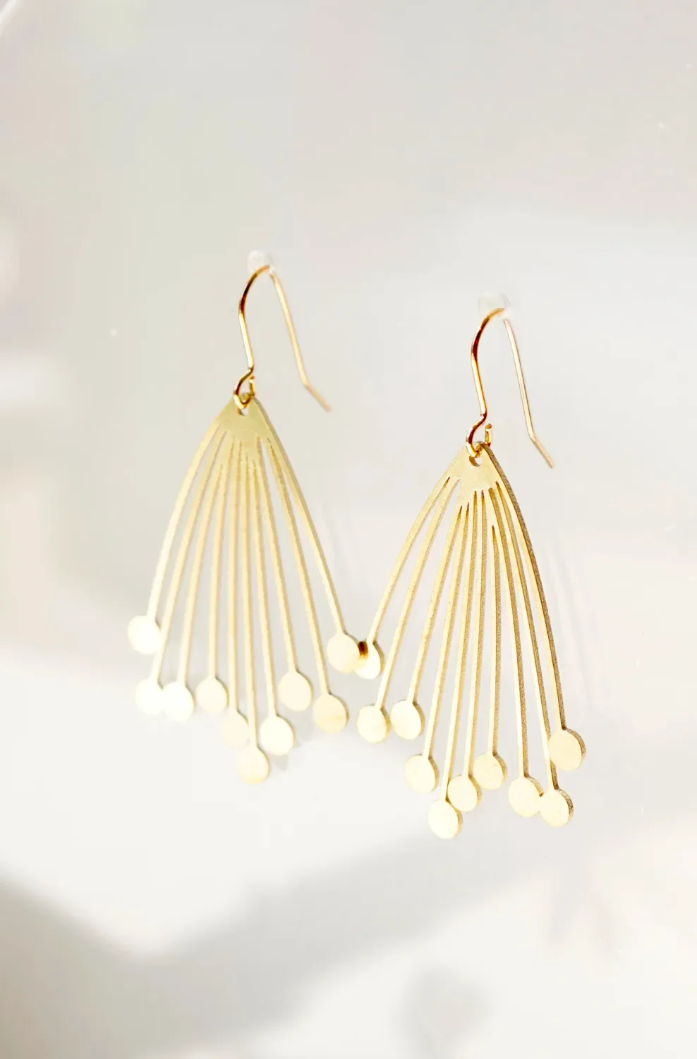 Copper Bee Earrings, Style: Seed Head