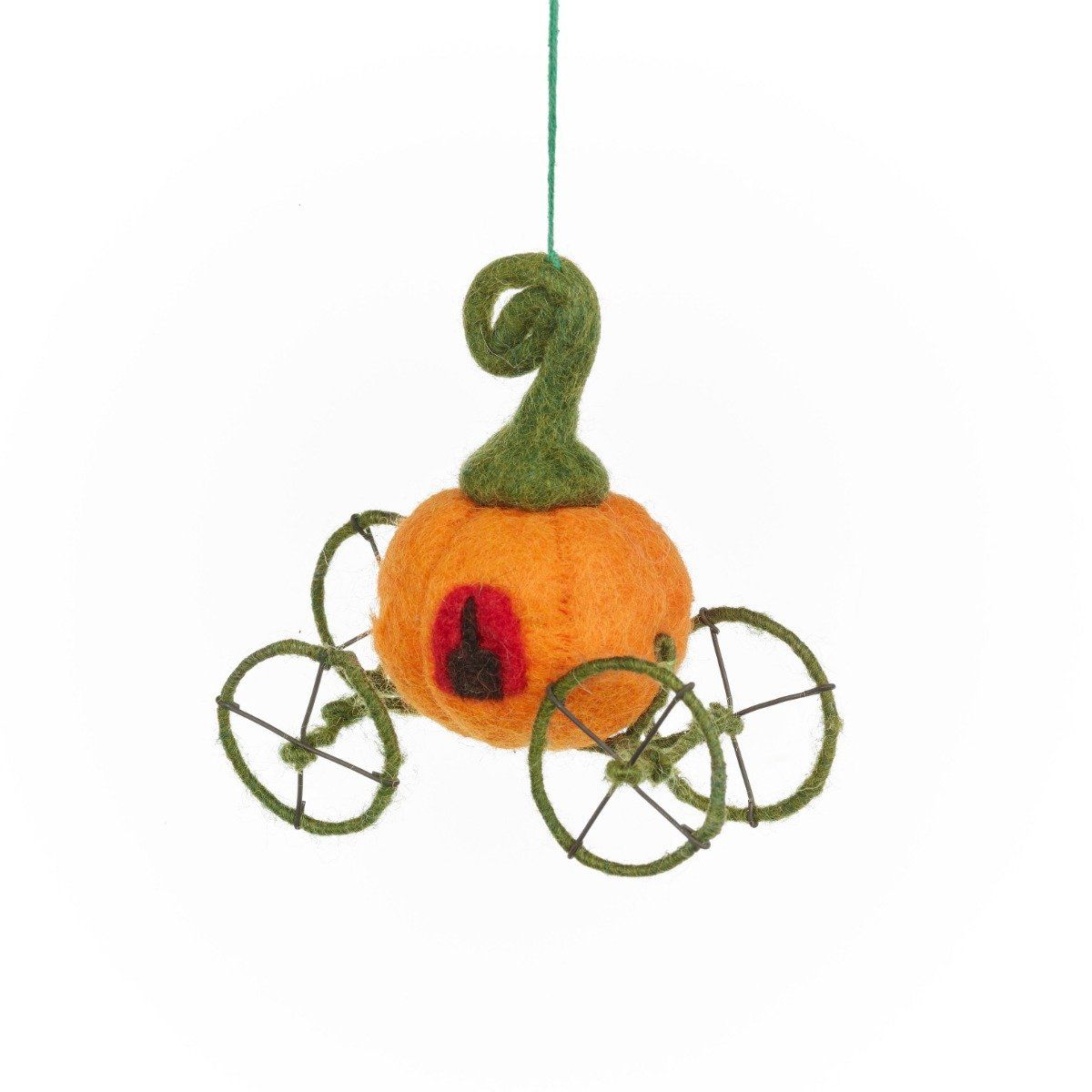Handmade Felt Hanging Halloween Decoration, type: Pumpkin Carriage