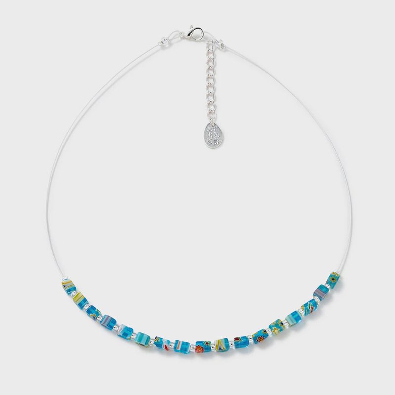 Turquoise Millefiori Cubes Jewellery