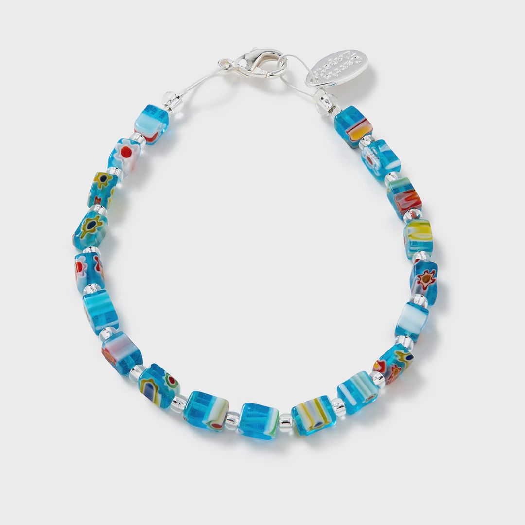 Turquoise Millefiori Cubes Jewellery, type: Bracelet