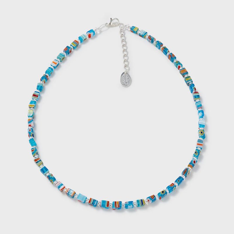 Turquoise Millefiori Cubes Jewellery