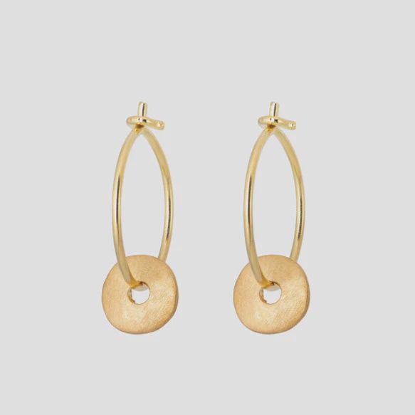 Gold Tolvan Jewellery in a Jar, Style: 15mm Earrings