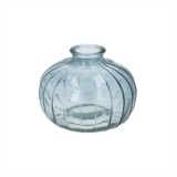Blue Glass Bud Vase, type: Ribbed Onion