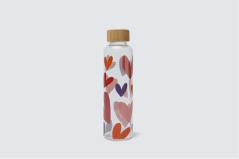 Glass Water Bottle, type: BigHearts