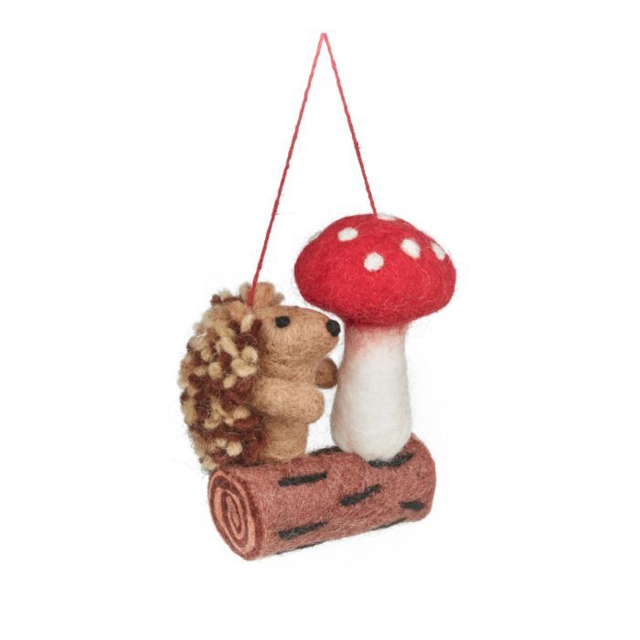 Willow The Woodland HedgehogToadstool Hanging Decoration