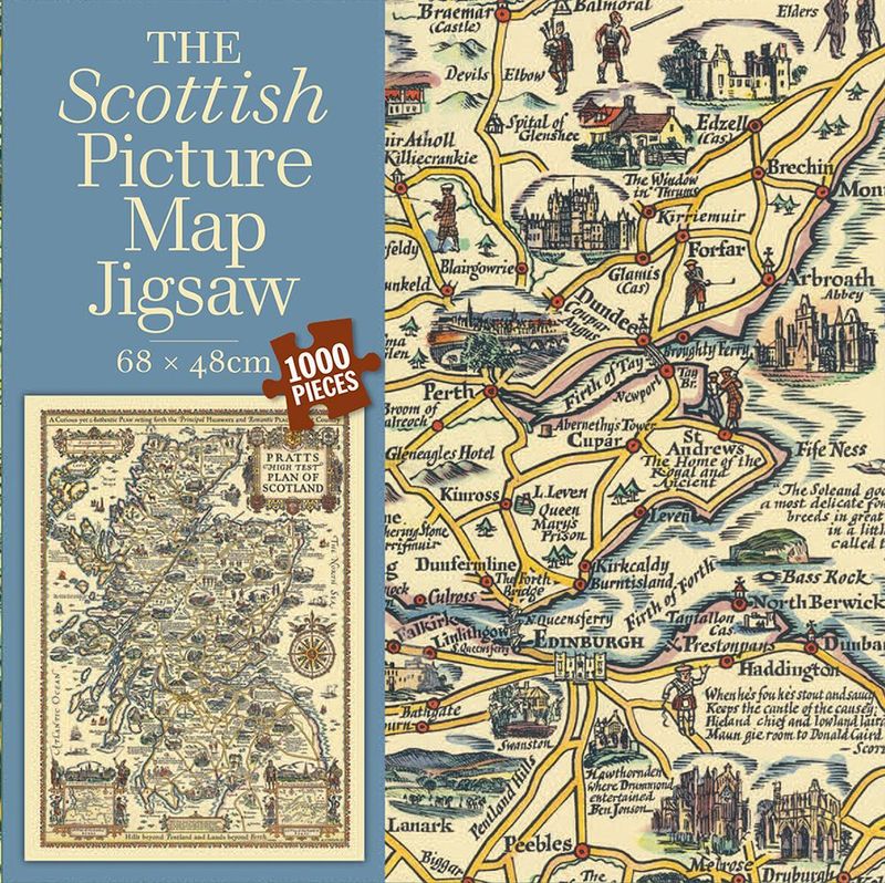 Scottish Picture Map 1000 Piece Jigsaw