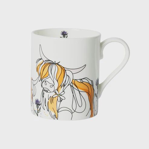 Fine Bone China Highland Cow Mug - Standard Size