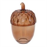 Glass Acorn Trinket Pot