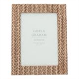 Rustic Leaves Resin Picture Frame, Size: 5x7