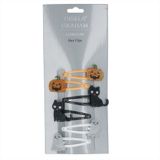Halloween Hairclips - Cat/Pumpkin/Ghost, 6Pk