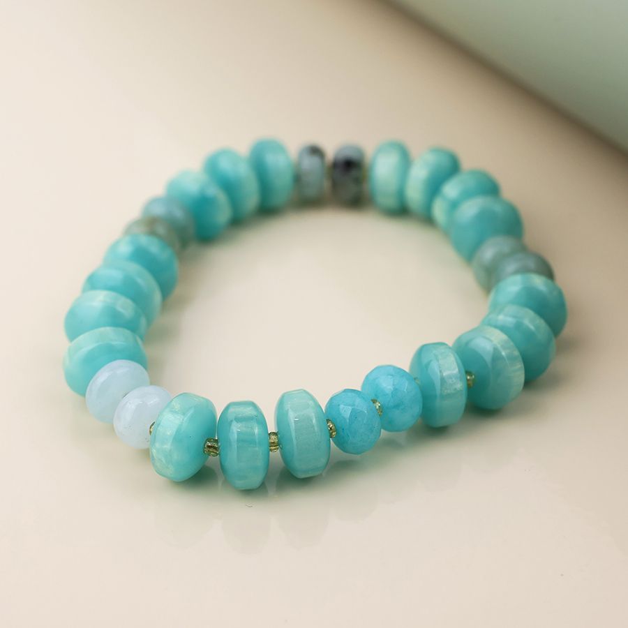 Mixed bead bracelet, Colour: Green