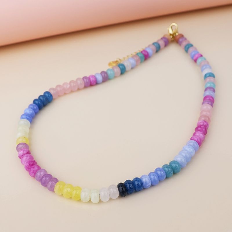 Pastel Brights Rainbow Stone Necklace