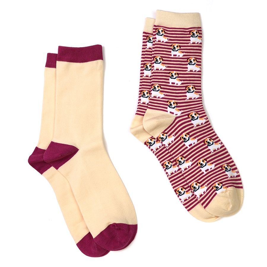 Magenta mix jack Russell socks set, type: Magenta Jack Russell